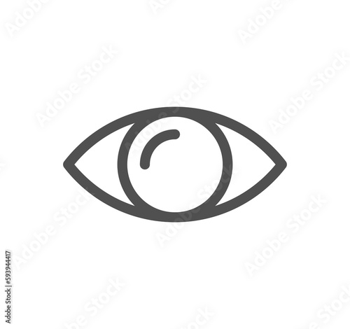 Eye related icon outline and linear symbol.  