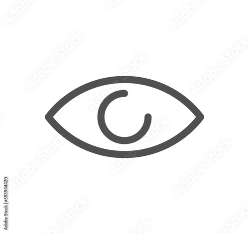 Eye related icon outline and linear symbol. 