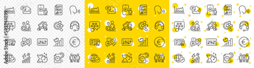 Outline Electricity consumption, Dj controller and Inspect line icons pack for web with New mail, Time management, Human sing line icon. Phone video, Project deadline. Vector