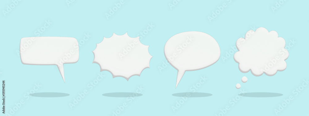 3d speech bubble chat icon collection set poster and sticker concept Banner 3d speech bubble chat icon collection set poster and sticker concept Banner