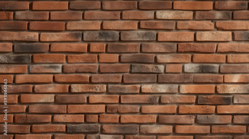 Red brick wall. Texture of old dark brown and red brick wall panoramic backgorund. Al generated Red brick wall. Texture of old dark brown and red brick wall panoramic backgorund. Al generated