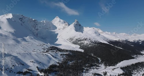 Wallpaper Mural aerial view of snow covered mountains in canada Torontodigital.ca