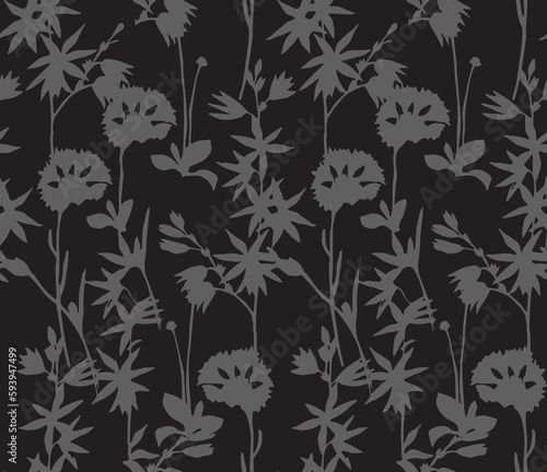 Wildflowers seamless design  floral graphic pattern