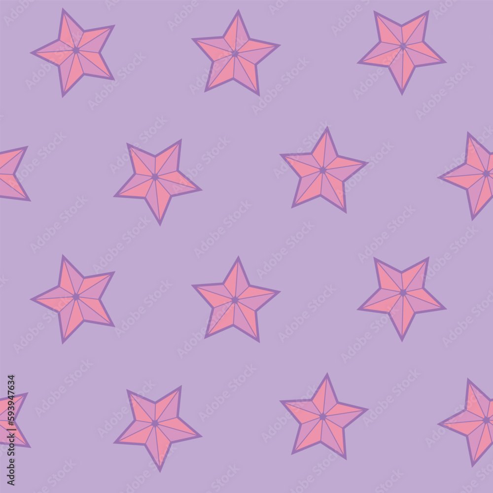 Vector abstract pink and purple stars repeating pattern background. Vector abstract pink and purple stars repeating pattern background.