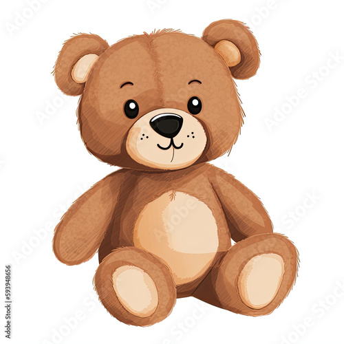 teddy bear on white