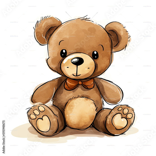 teddy bear on a white background