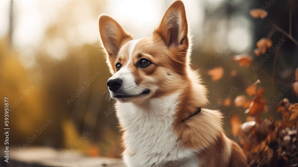 Closeup of a Very Cute Dog. With Licensed Generative AI Technology Assistance.