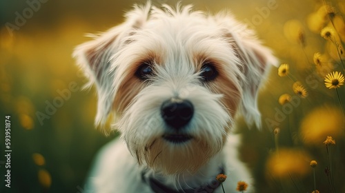 Closeup of a Very Cute Dog. With Licensed Generative AI Technology Assistance.