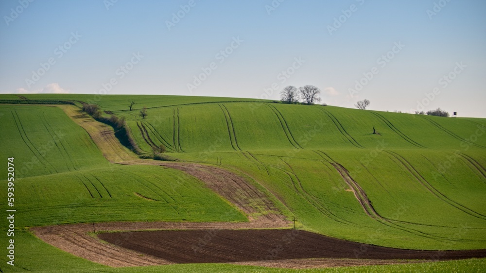 South Moravian undulating fields called Czech Tuscany
