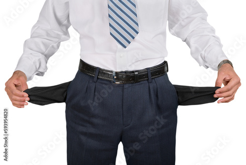 Canvastavla Businessman Showing Empty Pockets