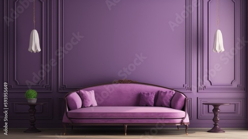  Purple Sofa created with Generative AI Technology  ai  generative