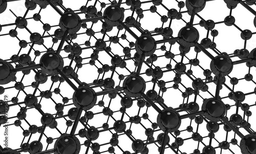 The crystal lattice of graphene. Abstract background.