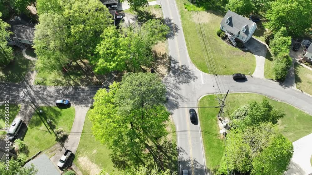 Aerial 4K Following Road with Traveling Cars Aerial 4K Following Road with Traveling Cars
