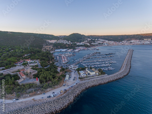 Obraz na plátně Sesimbra beach, Portinho da Arrabida, Setúbal, Portugal