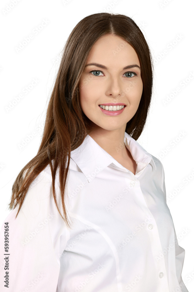 Friendly Woman Smiling - Isolated Friendly Woman Smiling - Isolated