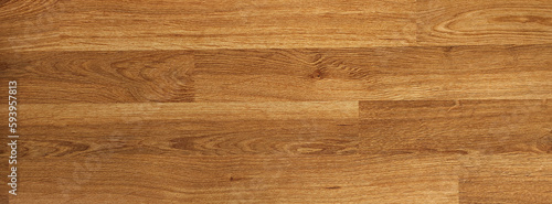 Wood texture banner, brown wood grain abstract background for design with copy space.	