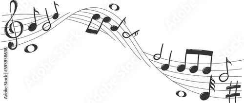 Musical Notes Flying