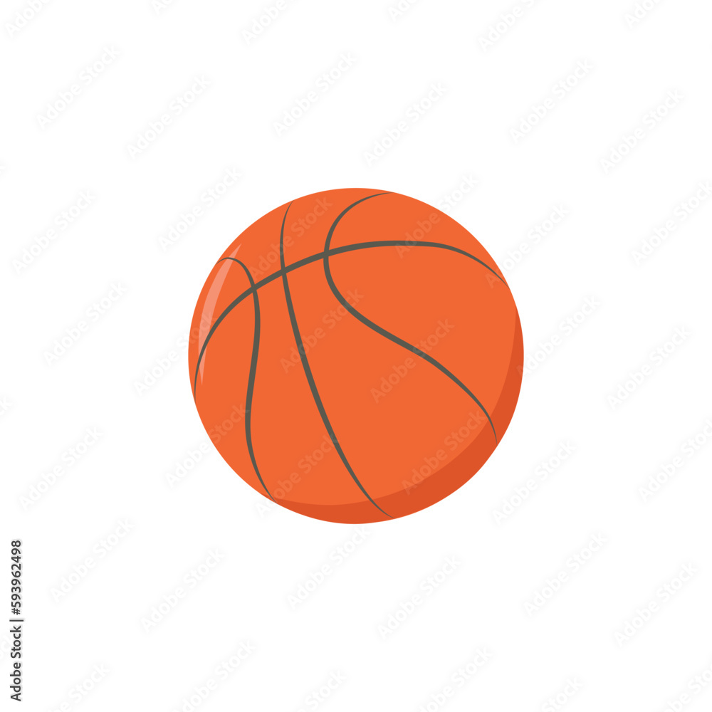 basketball orange flat design