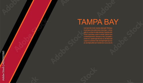 Tampa Bay Buccaneers american footbal team uniform colors. Template for presentation or infographics.