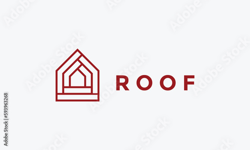 Property house building logo vector minimalism concept real estate architecture business company