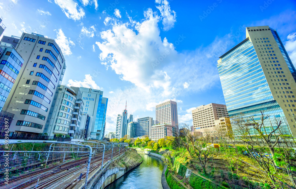 Obraz premium 東京 御茶ノ水から望む水道橋方面 2023