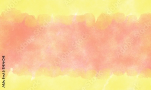Illustration of orange to yellow gradient watercolor seamless background.