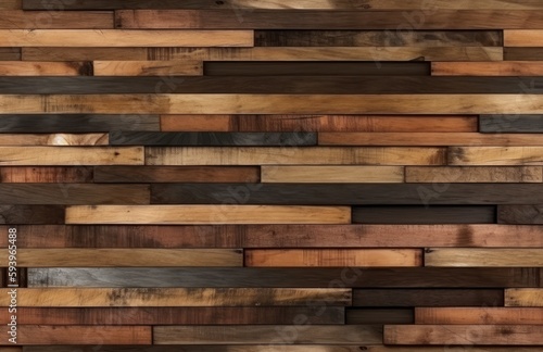 Floor wood parquet. Flooring wooden seamless pattern. Design laminate. Parquet rectangular tessellation. Floor tile parquetry plank. Hardwood tiles created with Generative AI technology