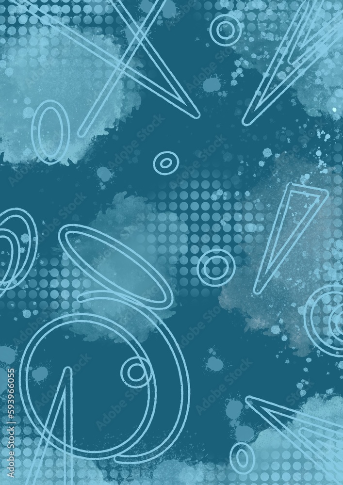 Obraz premium Abstract background with figures triangles,cirlces, watercolor design pattern