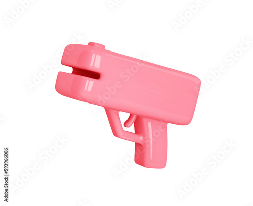 3d money gun isolated background. Money gun cash cannon for parties and fun. Cartoon vector illustration