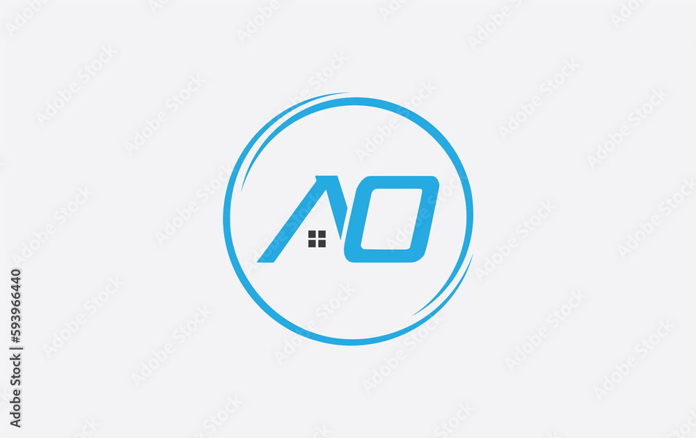 Real estate logo design circle icon and real estate symbol and flat house window circle monogram Real estate logo design circle icon and real estate symbol and flat house window circle monogram