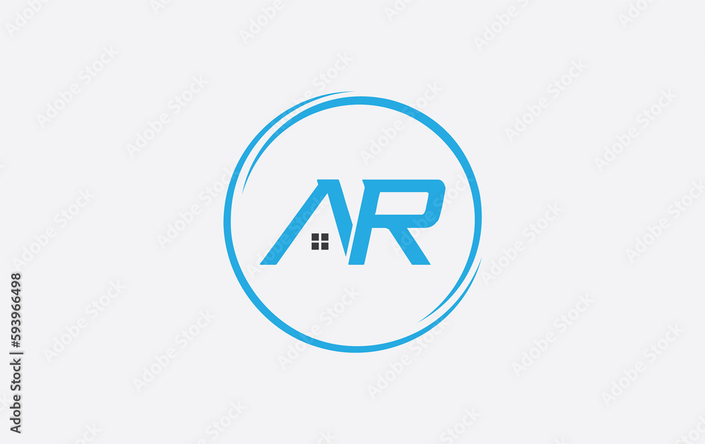Real estate logo design circle icon and real estate symbol and flat house window circle monogram Real estate logo design circle icon and real estate symbol and flat house window circle monogram
