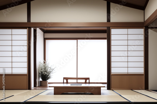 Japanese-style home interior with minimalist design
