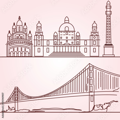 Best Bangal Lineart Vector