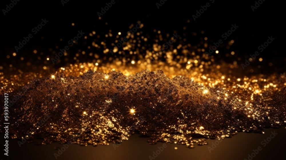Naklejka premium Gold Glitter Wallpaper Background