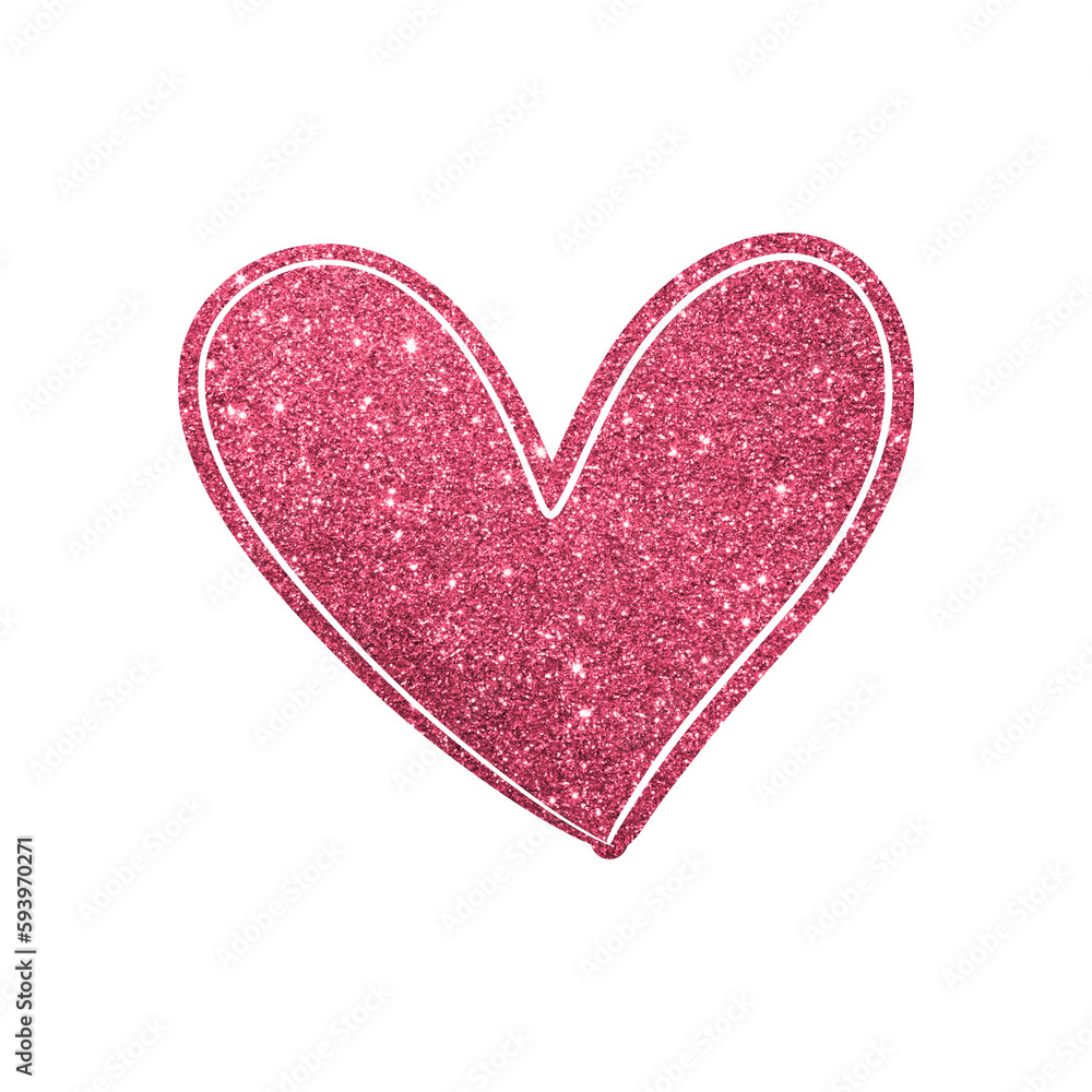 Red glitter heart shape Red glitter heart shape