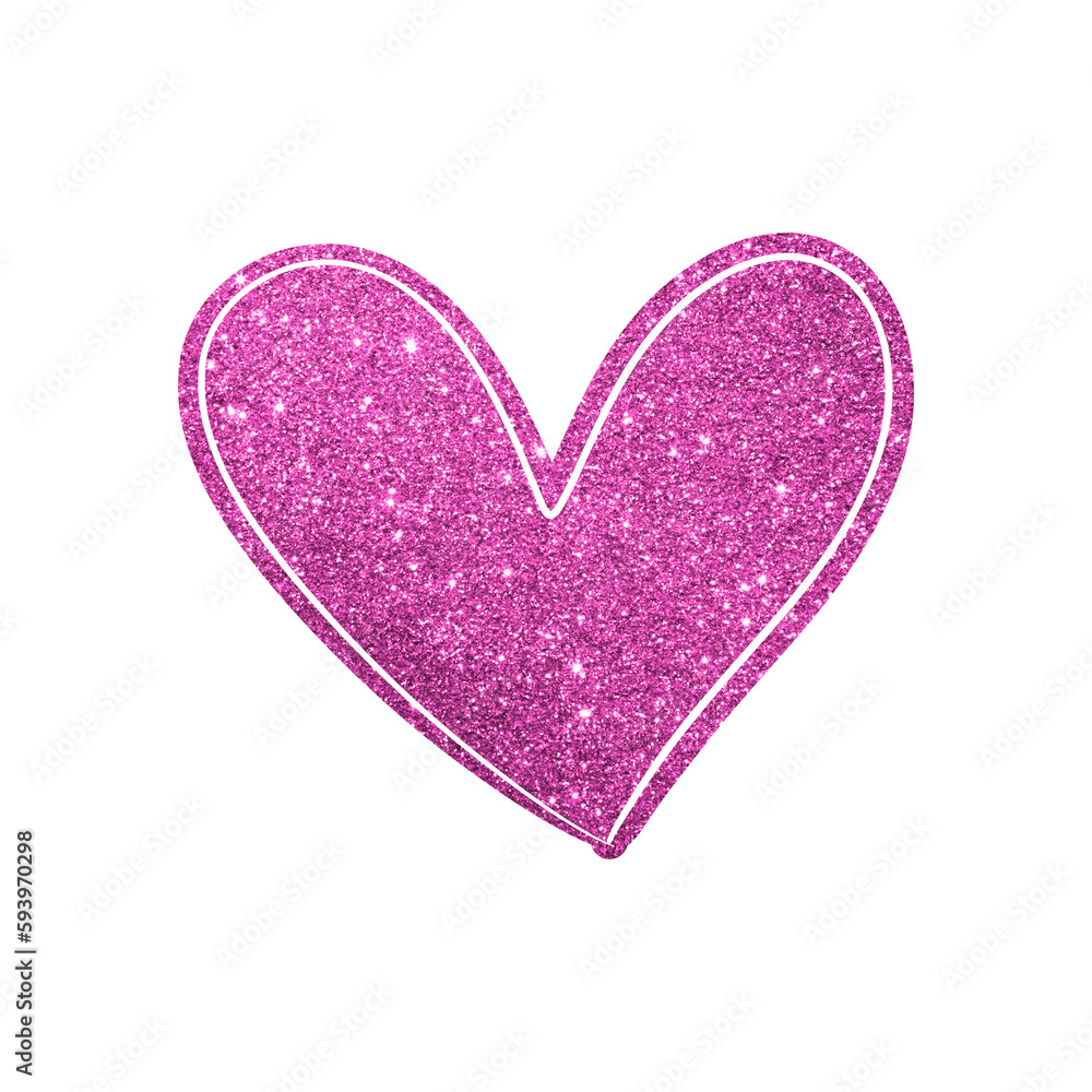 Pink glitter heart  shape
