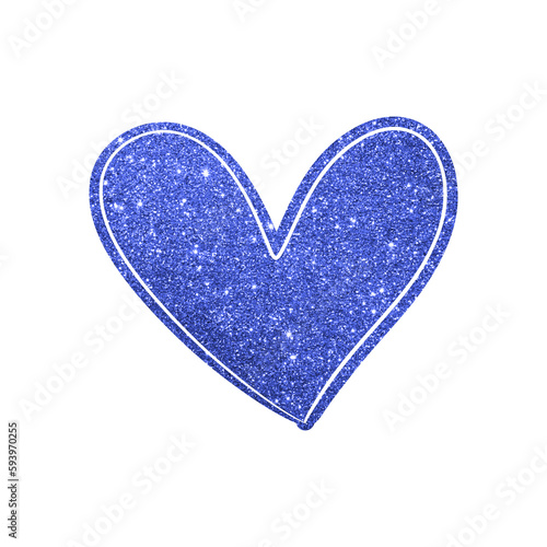 Blue navy glitter heart shape