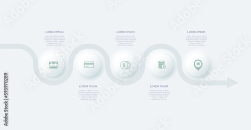 Infographic design template with place for your data with icon, steps, timelines or processes