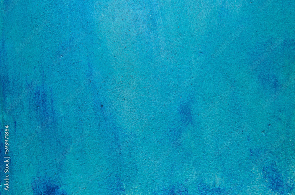 abstract art background in turquoise blue colors with stains