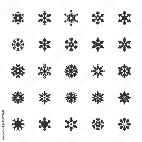 Icon set - snowflake filled