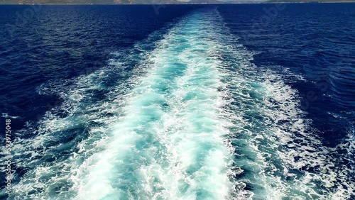 Ship cruising on the sea