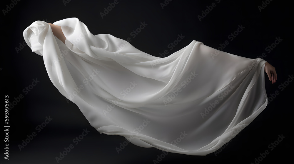 tissu blanc en mouvement, généré par IA tissu blanc en mouvement, généré par IA