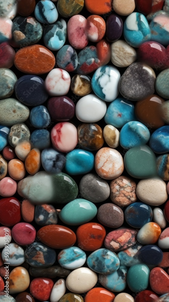 Seamless Texture of Rounded Multi-Colored Marble Stone Seamless Texture of Rounded Multi-Colored Marble Stone
