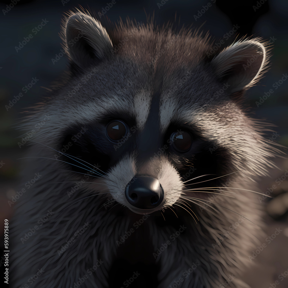 Raccoon Hyper Realistic Render