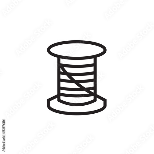 Sewing Spool Garments Outline Icon
