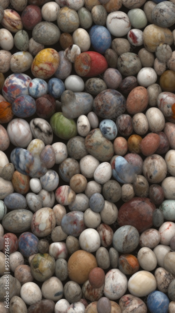 Seamless Texture of Rounded Multi-Colored Marble Stone Seamless Texture of Rounded Multi-Colored Marble Stone