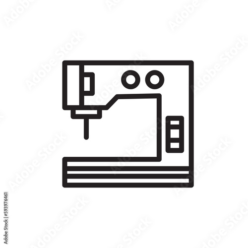 Machine Sewing Tailor Outline Icon