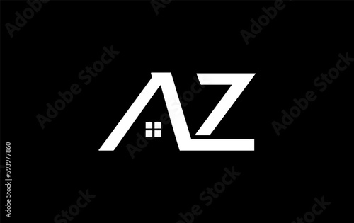 Real estate logo design circle icon and real estate symbol and flat house window circle monogram