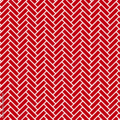Herringbone brick pattern red