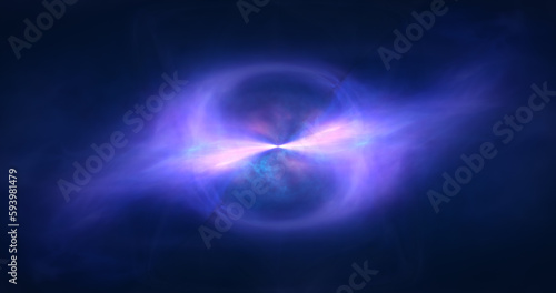 Abstract cosmic multi-colored transparent energy waves glowing background